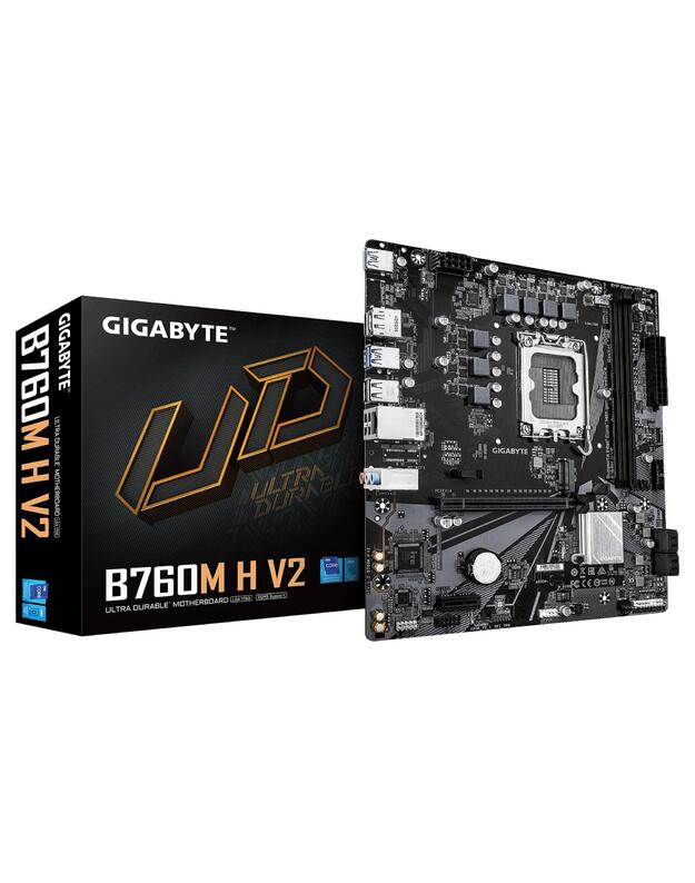 Mainboard|GIGABYTE|Intel B760 Express|LGA1700|Micro-ATX|Memory DDR5|Memory slots 2|B760MHV21.0
