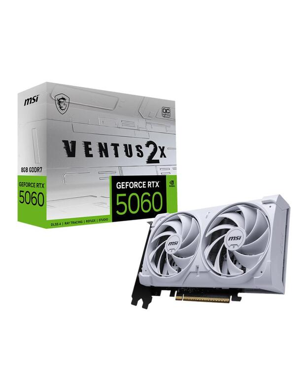 VGA PCIE16 RTX5060 8GB GDDR7/RTX5060 8G VENTUS 2X OC WH MSI