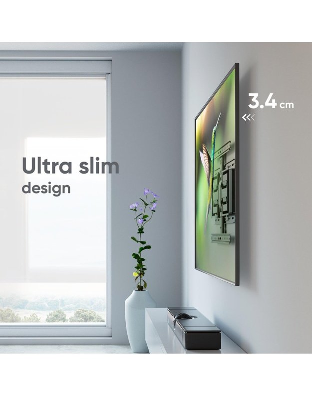 Sieninis televizoriaus laikiklis Onkron 32–90", juodas (SM6-B)