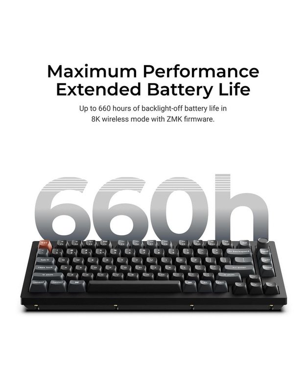 Belaidė klaviatūra Keychron V1 Ultra, juoda (V1U-D3)