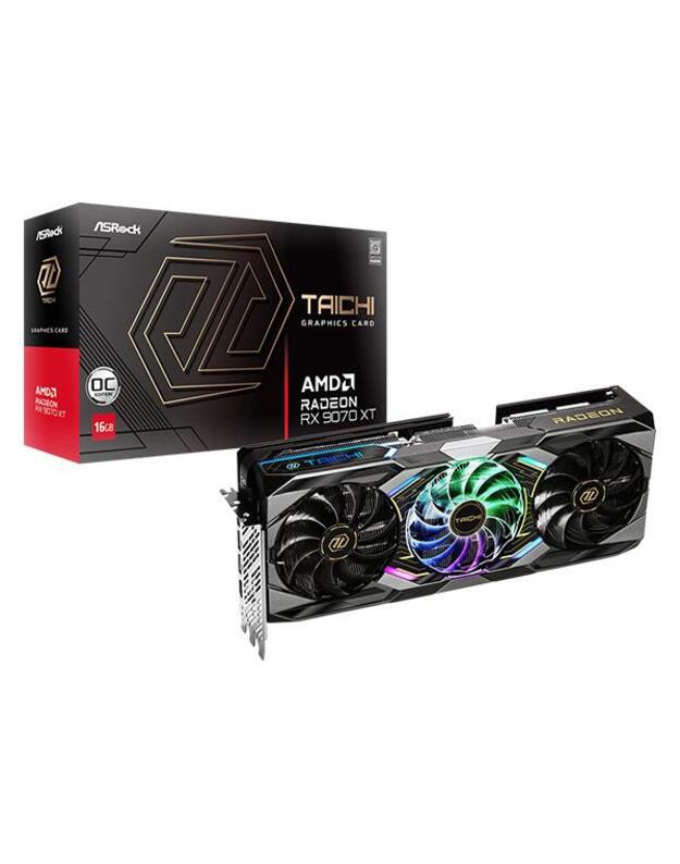 Graphics Card|ASROCK|AMD|Radeon RX 9070 XT|16 GB|GDDR6|256 bit|PCI Express x16 5.0|Active|RX9070XTTC16GO