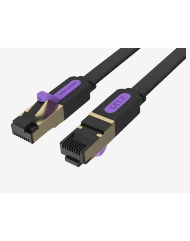 PATCH CABLE CAT.7 FLAT/10M BLACK ICABL VENTION