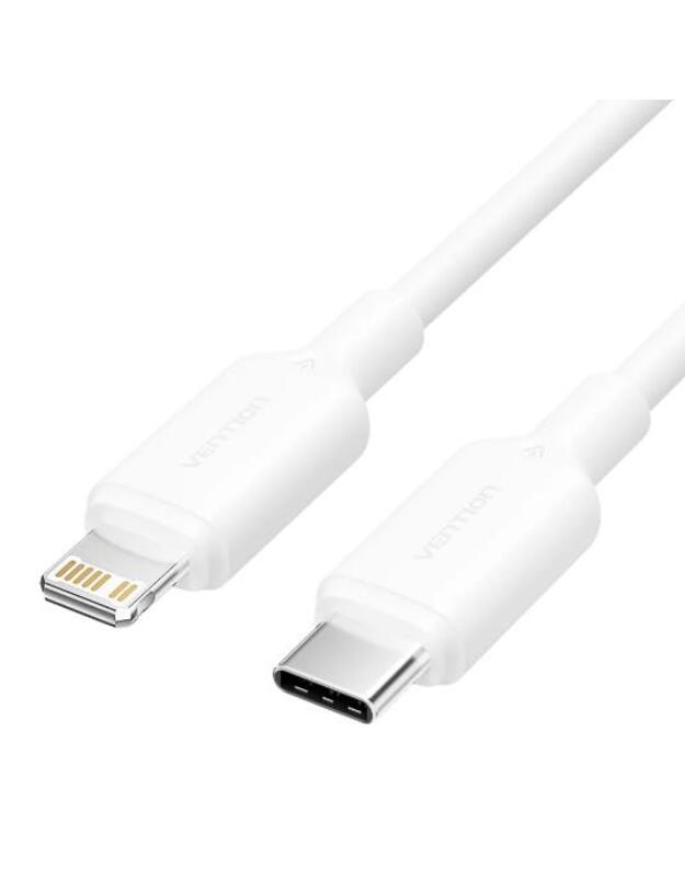 CABLE USB-C TO LIGHTNING/1M WHITE LAKWF VENTION