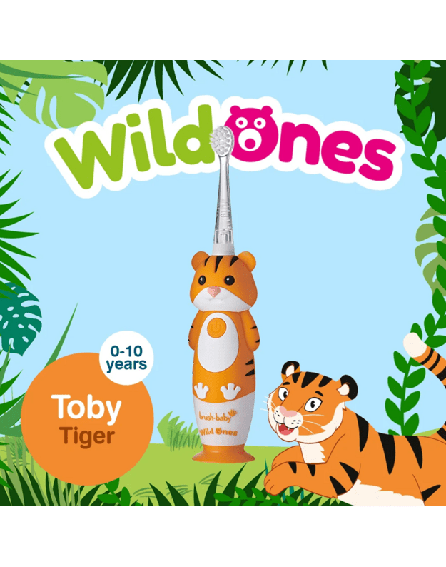 Elektrinis dantų šepetukas Brush baby WILDONES TIGER 8