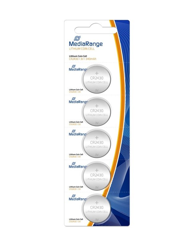 Ličio baterijos MediaRange CR2430 3 V, 5 vnt. (MRBAT137)