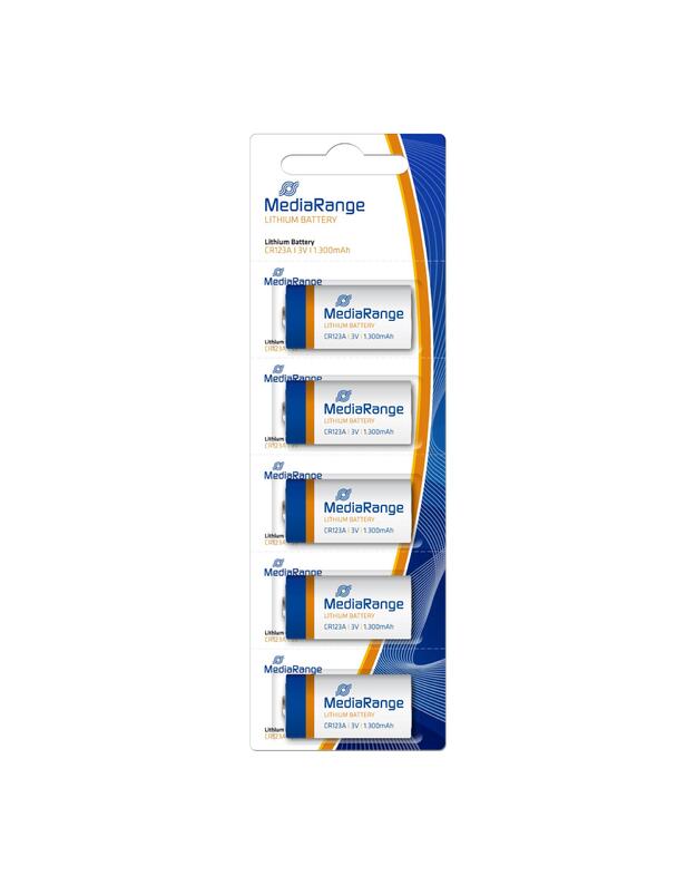 BATTERY LITHIUM CR123A 3V/5PCS MRBAT150 MEDIARANGE