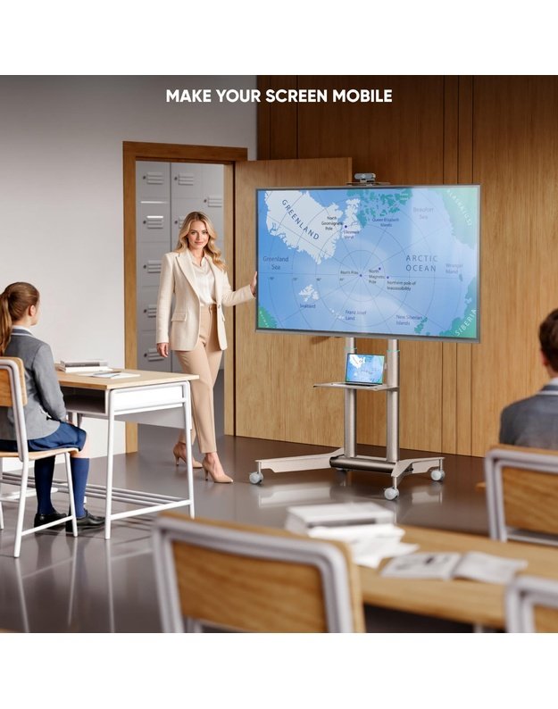 TV SET ACC MOBILE STAND/32-75 /CHAMPAGNE TS1571-C ONKRON