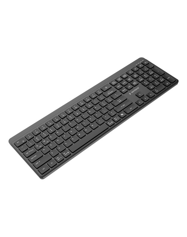 Belaidė plona klaviatūra Gembird 2.4G + Bluetooth, US (KB-WPS-03)