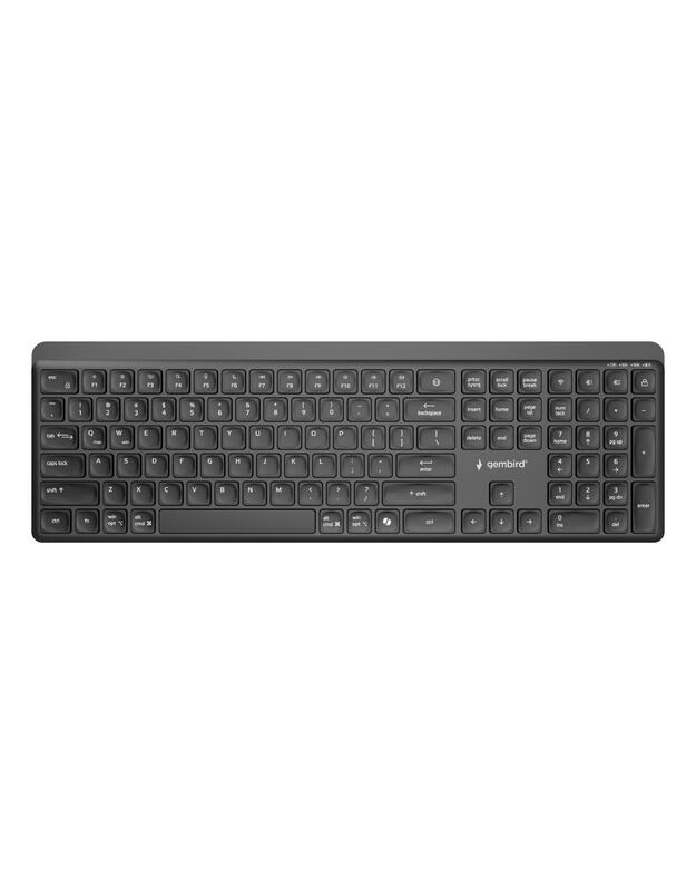 KEYBOARD WRL SLIM 2.4G+BT US/KB-WPS-03 GEMBIRD