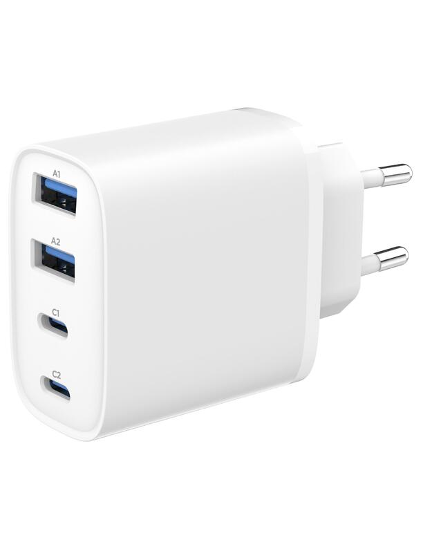 CHARGER USB UNIVERSAL 4P 40W/TA-UC-2A2C-PD40-01-W GEMBIRD