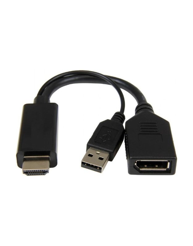 I/O ADAPTER HDMI TO DP/BLACK A-HDMIM-DPF-01 GEMBIRD