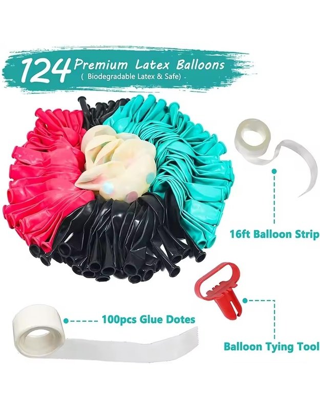 Music Theme balionų rinkinys (124 vnt) 2