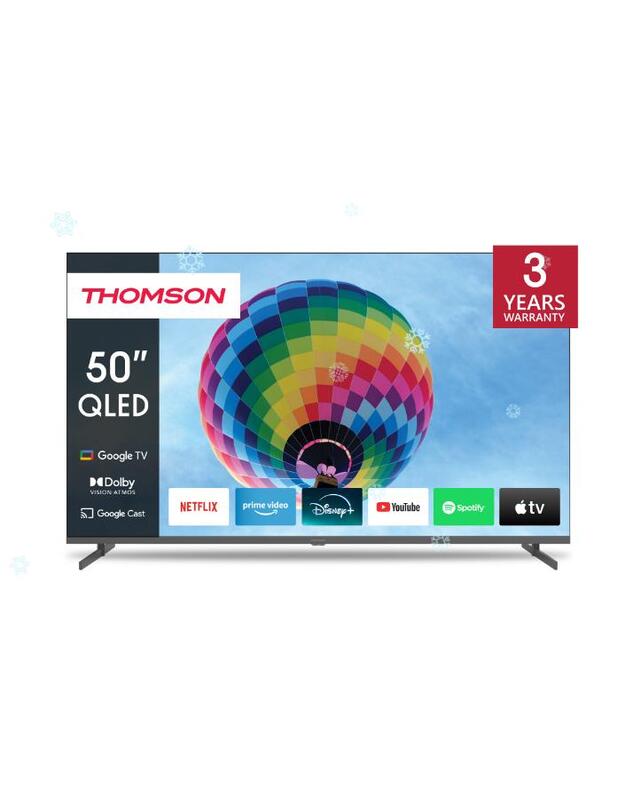 TV Set|THOMSON|50 |4K/Smart|QLED|3840x2160|Wireless LAN|Bluetooth|Google TV|Black|50QG4S14