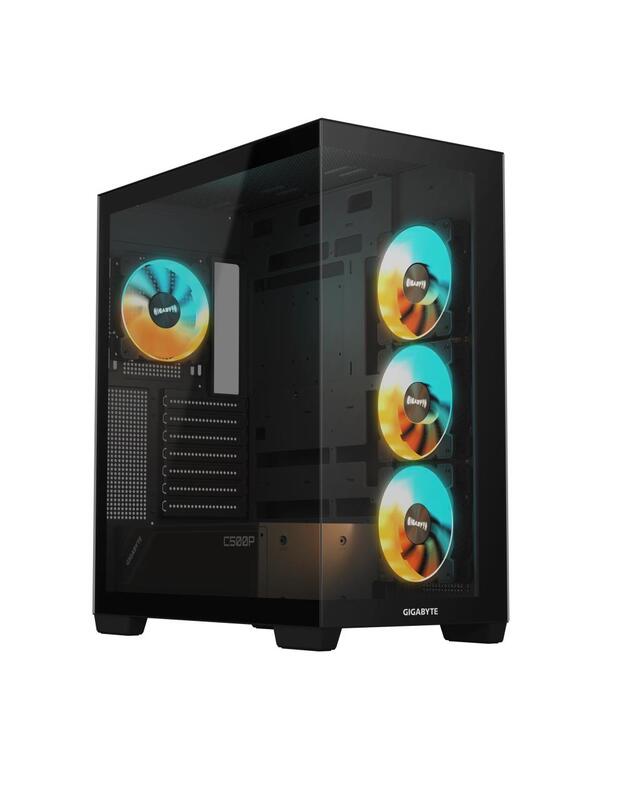 Case|GIGABYTE|GB-C500P ST|MidiTower|Case product features Transparent panel|ATX|MicroATX|MiniITX|Colour Black|GB-C500PST