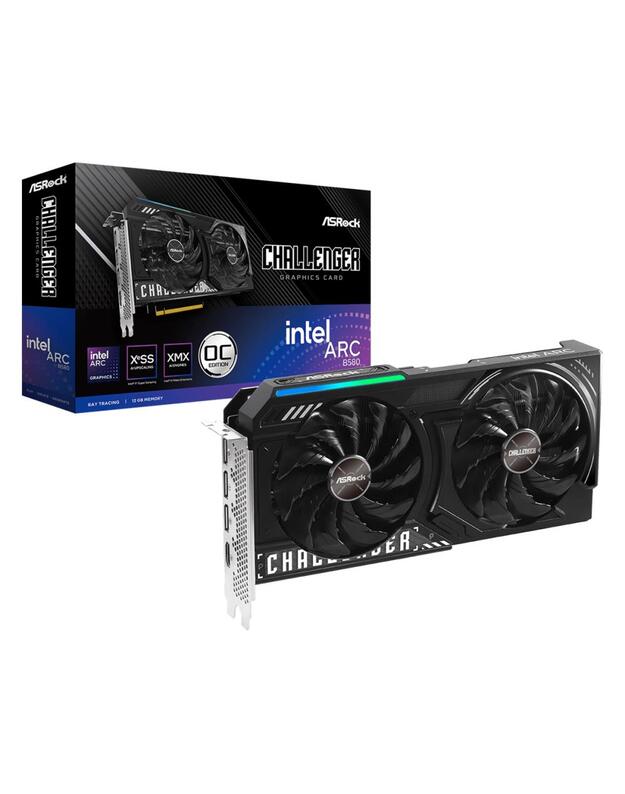 Graphics Card|ASROCK|Intel Arc A580|12 GB|GDDR6|192 bit|PCIE 4.0 8x|GPU 2740 MHz|Dual Slot Fansink|1xHDMI|3xDisplayPort|B580CL12GO