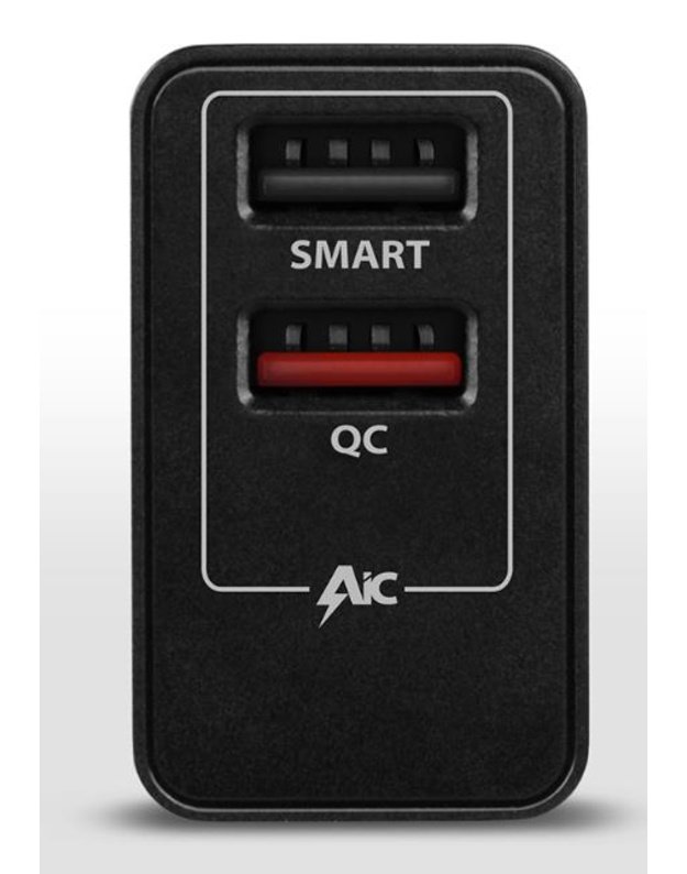 Sieninis USB įkroviklis AXAGON 24W, 2 prievadai (ACU-QS24)