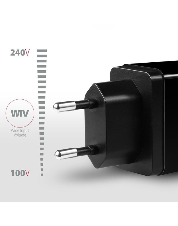 Sieninis USB įkroviklis AXAGON 24W, 2 prievadai (ACU-QS24)