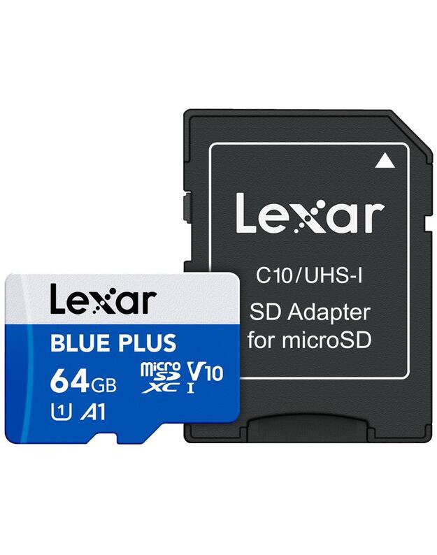 MEMORY MICRO SDXC 64GB UHS-I/W/A LMSBLPL064G-BNANG LEXAR