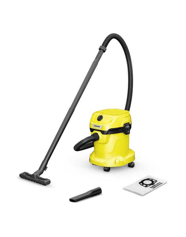 Vacuum Cleaner|KARCHER|Wet and dry vacuum cleaner WD 2 Plus V-15/4/18|Car cleaning|1000 Watts|Suction power 220W|Capacity 15 l|Noise 74 dB|Yellow|Weight 4.3 kg|1.628-003.0
