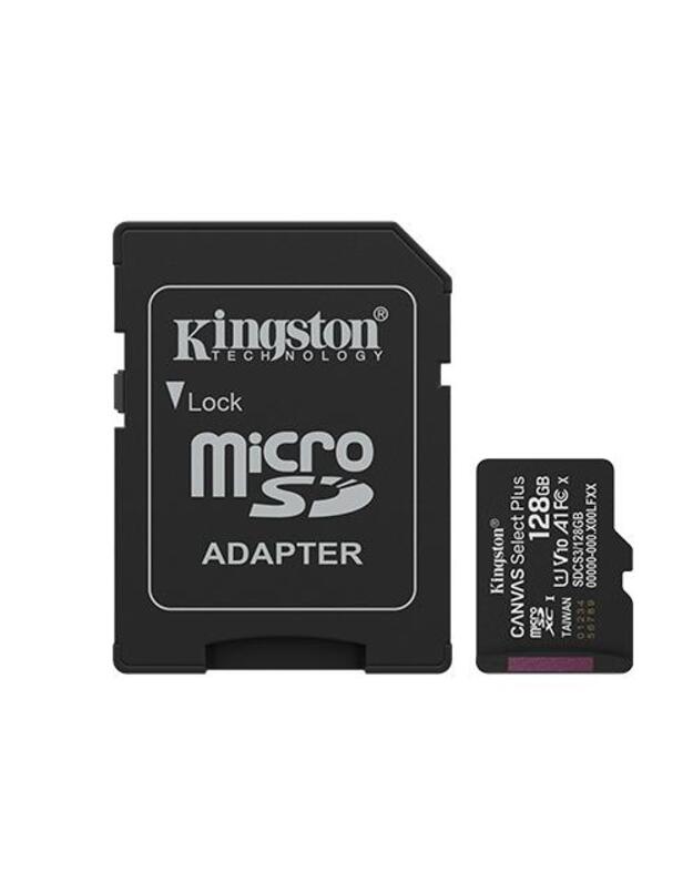 MEMORY MICRO SDXC 128GB UHS-I/W/ADAPTER SDCS3/128GB KINGSTON