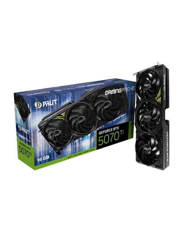 Graphics Card|PALIT|NVIDIA GeForce RTX 5070 Ti|16 GB|GDDR7|256 bit|PCIE 5.0 16x|GPU 2295 MHz|Triple slot Fansink|NE7507T019T2-GB2031U