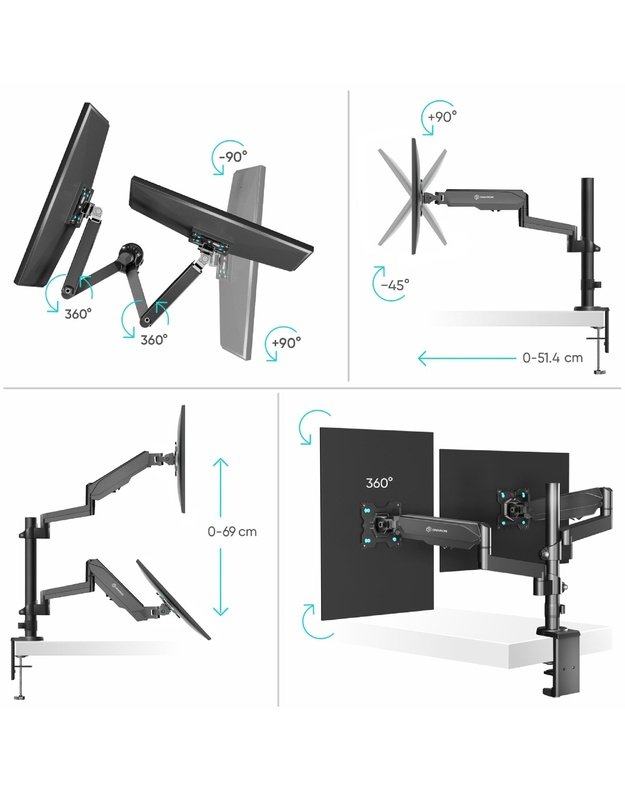 MONITOR ACC WALL MOUNT/13-32  BLACK G140-B ONKRON
