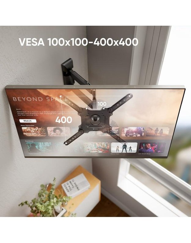 Sieninis televizoriaus laikiklis Onkron 32–65", juodas (M4-B)