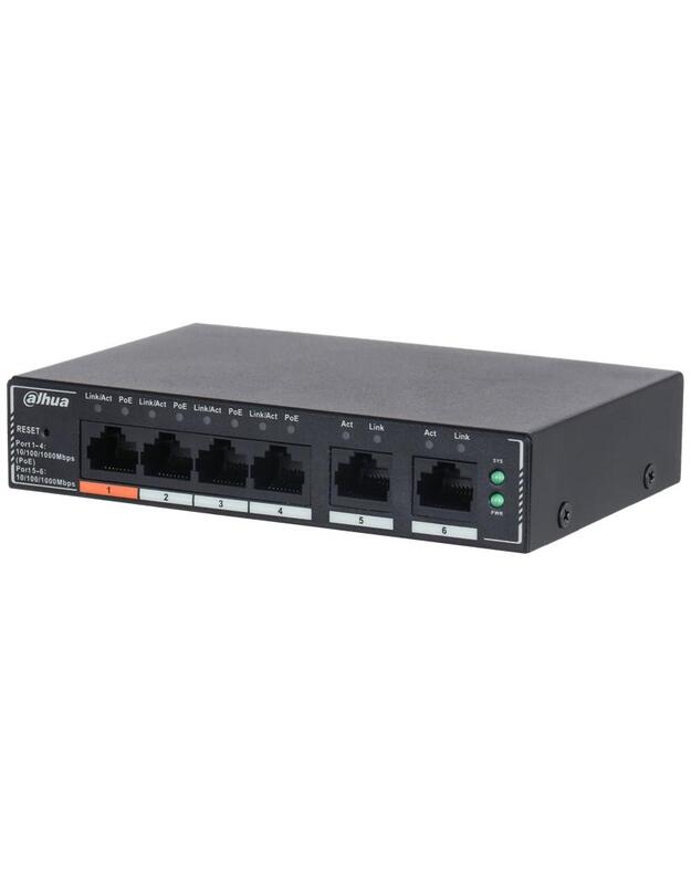 Switch|DAHUA|DH-SG4006P|Type L2|PoE ports 4|60 Watts|SG4006P