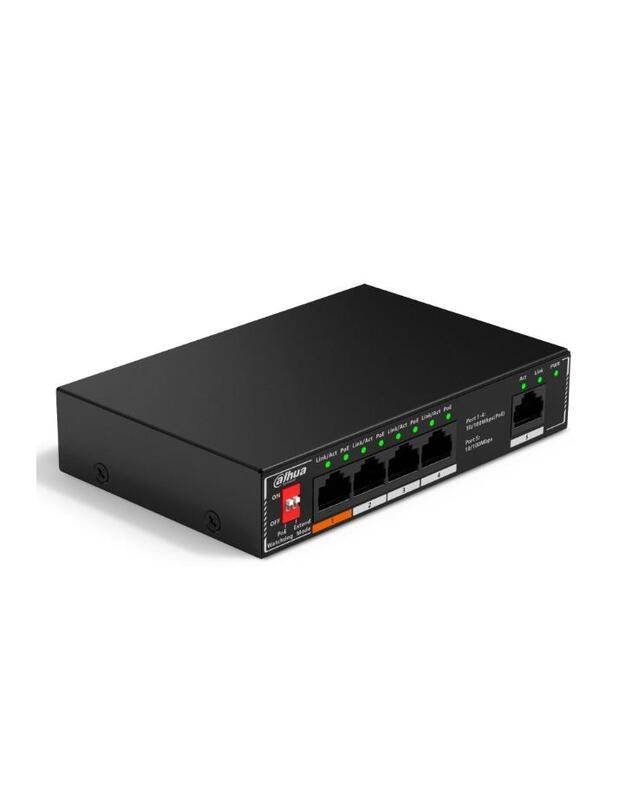 Switch|DAHUA|PoE ports 4|60 Watts|SF1005P
