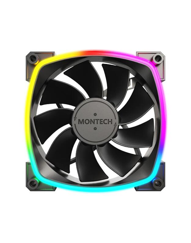 CASE FAN 120MM/RX120 PWM BLACK 3 IN 1 MONTECH