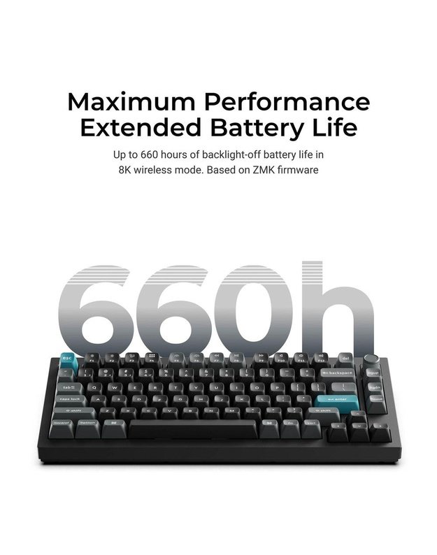 Belaidė klaviatūra Keychron Q1 Ultra, juoda (Q1U-M4)