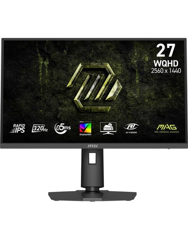 LCD Monitor|MSI|27  |2560 x 1440 pixels|Wide Quad HD|Native aspect ratio 16:9|LCD|Flat|MAG274QPFX32