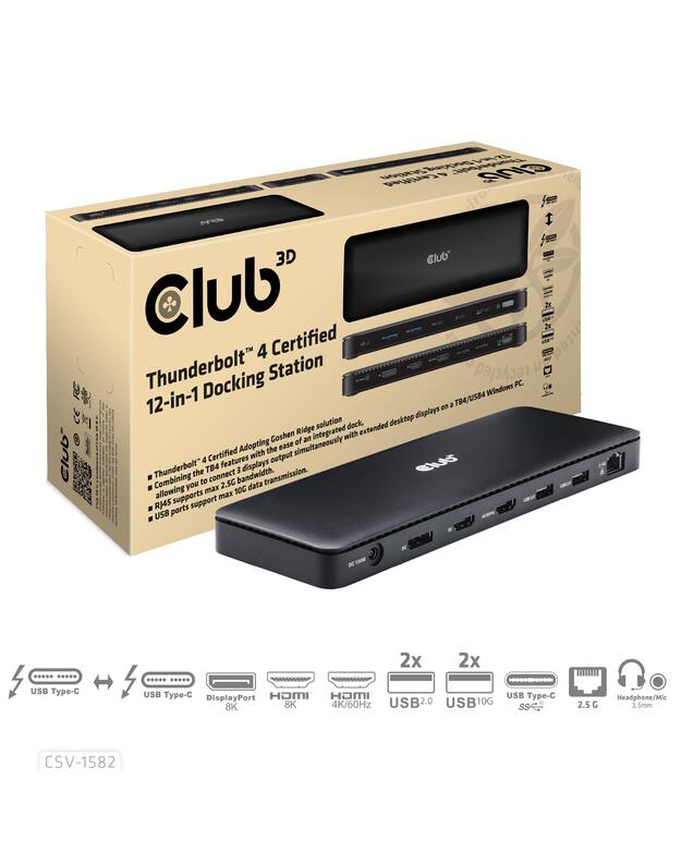 NB ACC DOCKING STATION 12IN1/THUNDERBOLT CSV-1582 CLUB3D