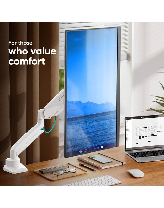 MONITOR ACC DESK MOUNT/13-32  BLK/WHT G80-BW ONKRON