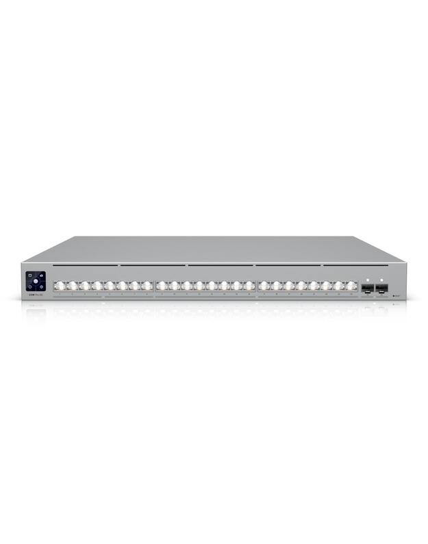 Switch|UBIQUITI|Switch type Managed|Switch layer L2/L3|Rack mounting Yes|Stackable Yes|Form factor 1U|24xRJ-45 ports|RJ-45 Ports Type 10G Ethernet (100/1000/10000)|8x2.5G Ethernet (copper) ports quantity|16x10G Ethernet (copper) ports quantity|2xSFP28 por