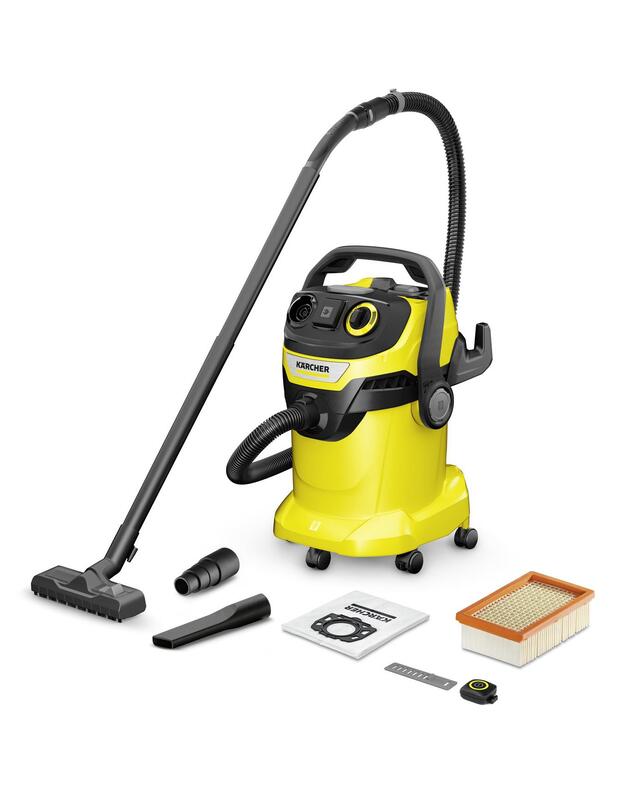 Vacuum Cleaner|KARCHER|Input power 1200 W|Dust capacity 25 L|Drum vacuum|Cleaning type Dry&wet|Dust container Dust bag|Colour Black/Yellow|1.628-317.0