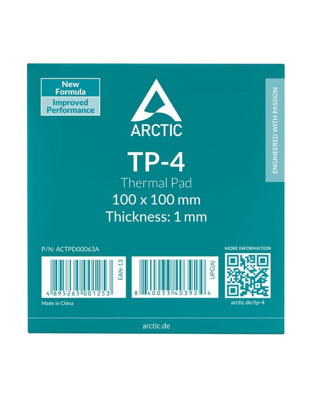 CPU COOLER ACC THERMAL PAD/100X100X1.0 ACTPD00063A ARCTIC