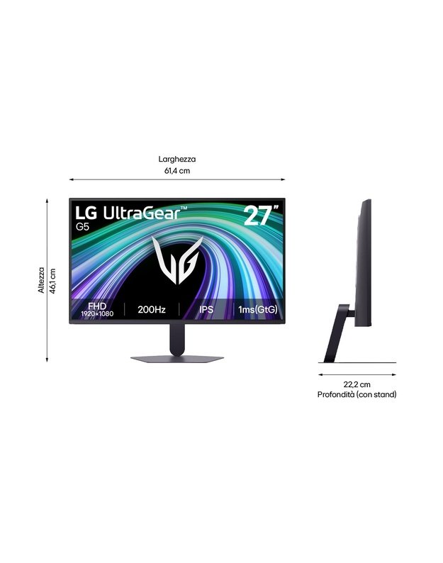 LCD Monitor|LG|27  |1920 x 1080 pixels|Full HD|Native aspect ratio 16:9|LCD|Flat|27G523B-B