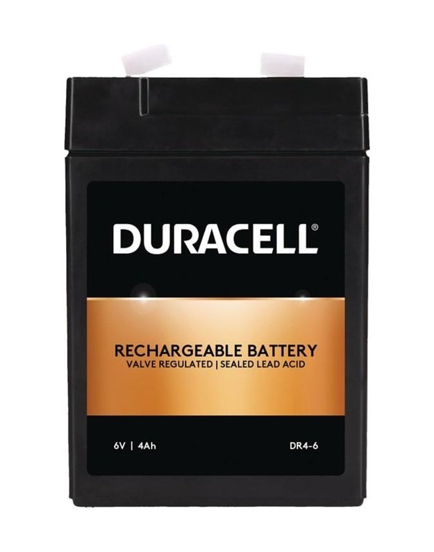 VRLA akumuliatorius Duracell 6 V, 4 Ah (DR4-6)