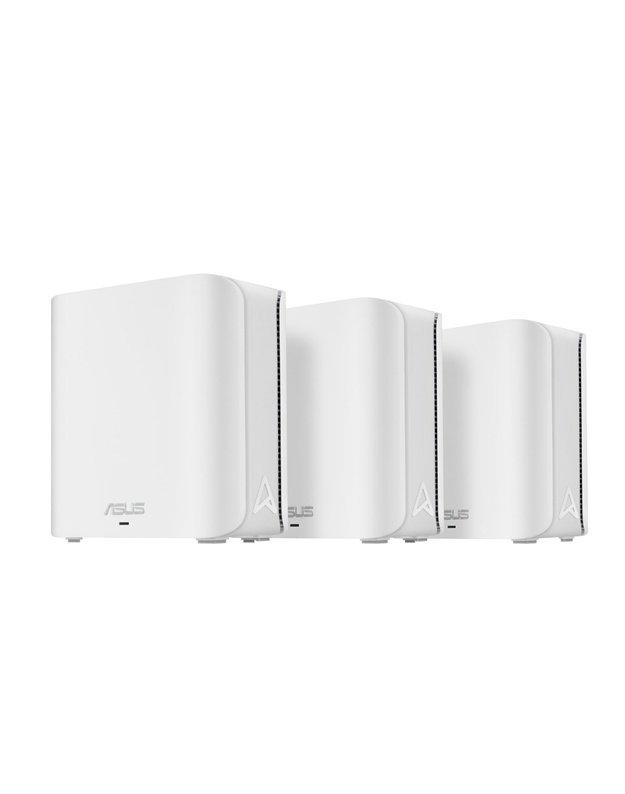 Wireless Router|ASUS|ZenWiFi BD4|Product type Mesh router|Qtty 3 pc(s)|Wi-Fi band Dual-band (2.4 GHz / 5 GHz)|Wi-Fi 7 (802.11be)|Ethernet WAN Yes|2xEthernet LAN (RJ-45) ports|WLAN speed 2882 Mbit/s|Internal memory 512 MB|Flash memory 128 MB|White|90IG0960