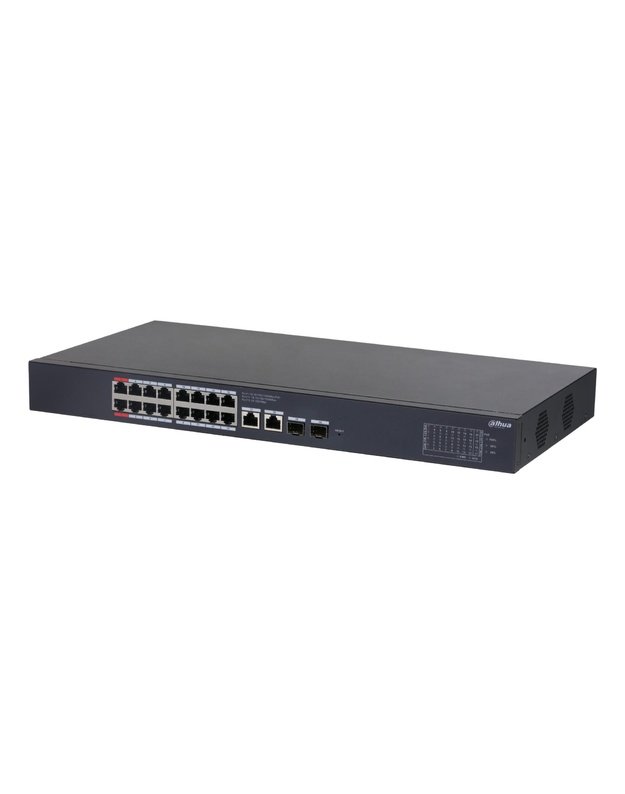 Switch|DAHUA|CS4220-16GT-190|Switch type Managed|Switch layer L2|Rack mounting Yes|Form factor 1U|18xRJ-45 ports|RJ-45 Ports Type Gigabit Ethernet (10/100/1000)|18xGigabit Ethernet (copper) ports quantity|2xSFP module slots quantity|Power over Ethernet (P