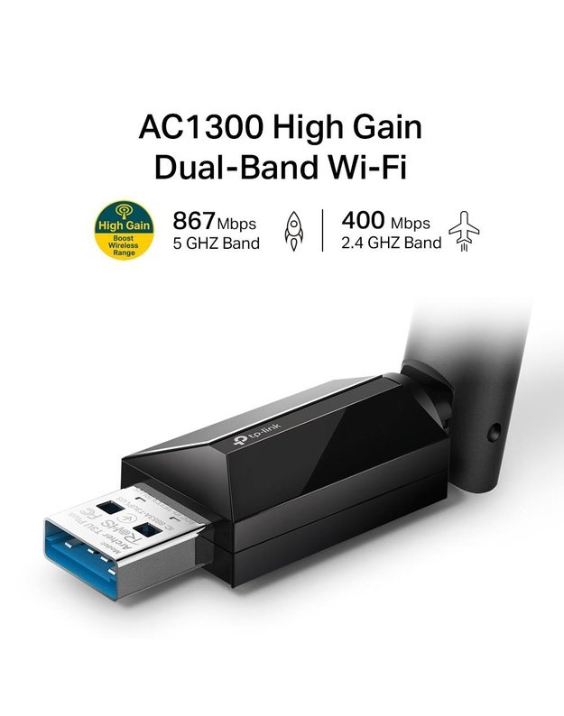 WRL ADAPTER 1300MBPS USB/ARCHER T3U PLUS TP-LINK