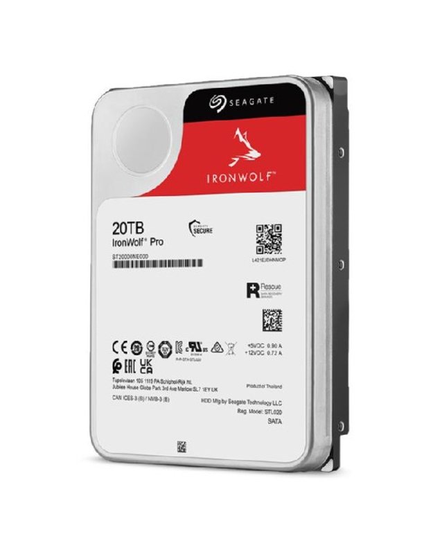 HDD|SEAGATE|IronWolf Pro|20TB|SATA|256 MB|7200 rpm|3,5 |ST20000NT001