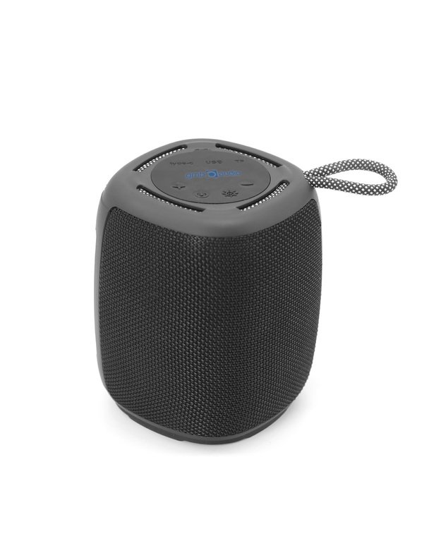 Nešiojama Bluetooth kolonėlė Gembird, USB-C, juoda (SPK-BT-LED-03-BK)