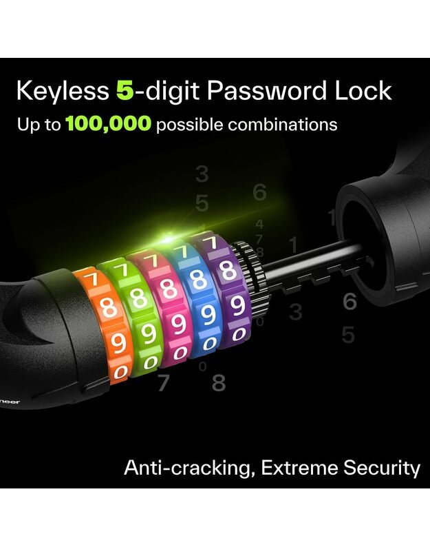 Lydsto YM-CHS02 rainbow dviračio užraktas - grandinė 6