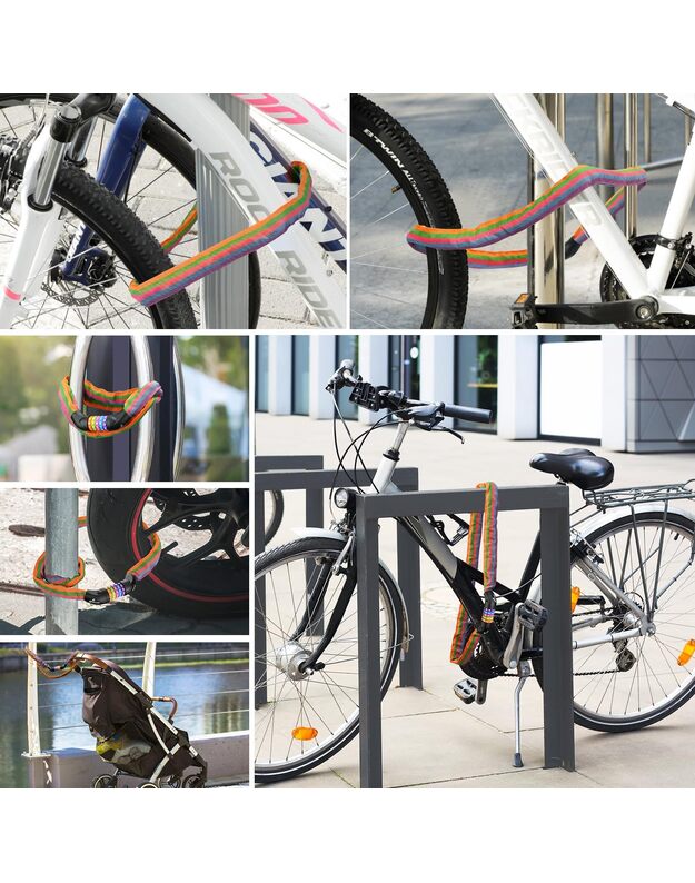 Lydsto YM-CHS02 rainbow dviračio užraktas - grandinė 5