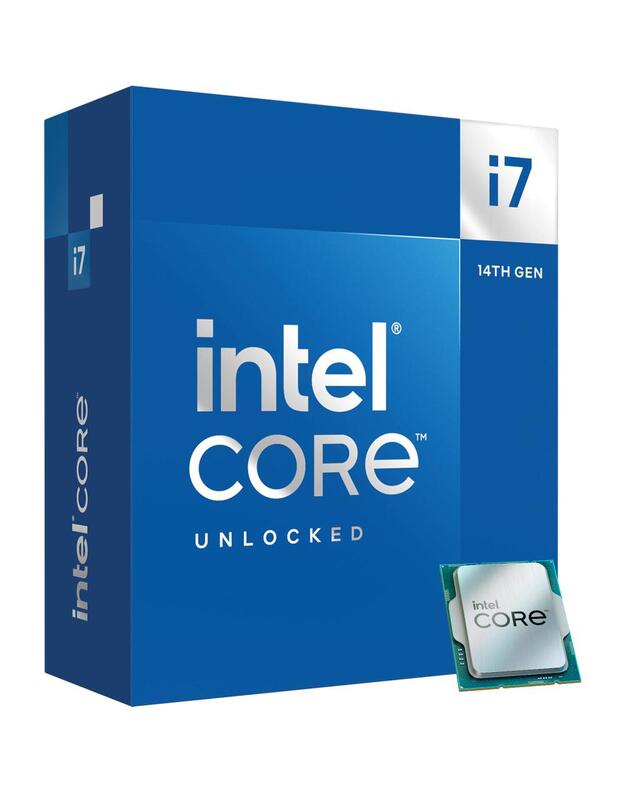 CPU|INTEL|Desktop|Core i7|i7-14700K|Raptor Lake|3400 MHz|Cores 20|33MB|Socket LGA1700|125 Watts|GPU UHD 770|BOX|BX8071514700KSRN3X