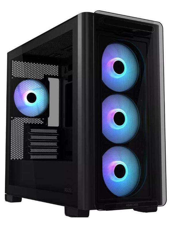 Case|ASUS|A23 PLUS|MidiTower|Case product features Transparent panel|MicroATX|MiniITX|Colour Black|A23PLUSTG/ARGBBLACK