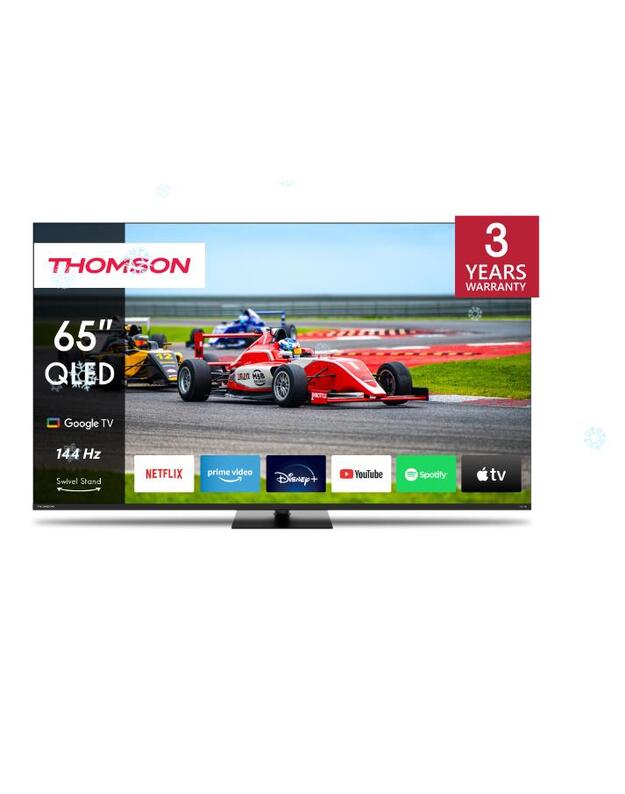 TV Set|THOMSON|65 |4K/Smart|QLED|3840x2160|Wireless LAN|Bluetooth|Google TV|Black|65QG7C14