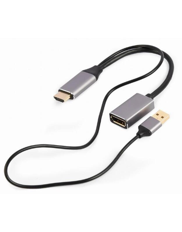 I/O ADAPTER HDMI TO DP/BLACK A-HDMIM-DPF-02 GEMBIRD